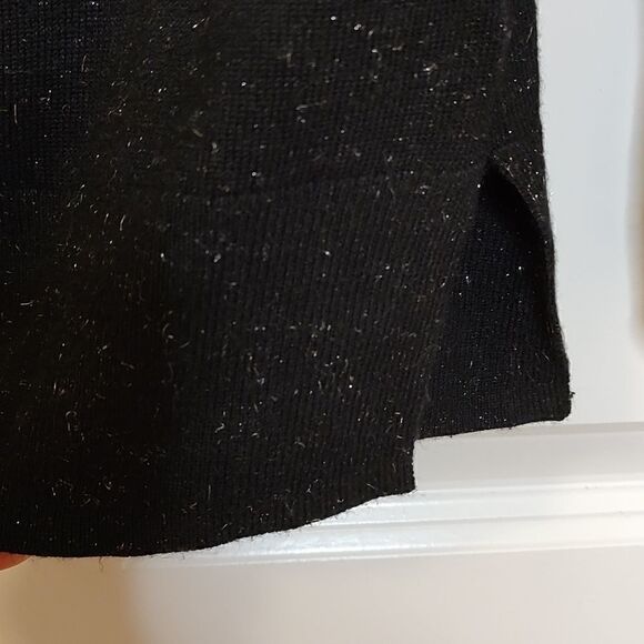 Boden Aurelie Sparkle Long Sleeve Sweater Top Black - Picture 4 of 8